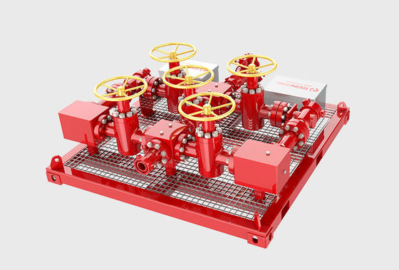 Manifold de ensayo de pozos de aceite con control de presión de 3000 psi y estándar API 16C