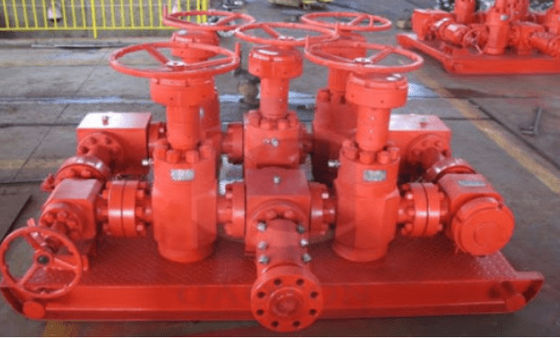 Manifold de ensayo de pozos de aceite con control de presión de 3000 psi y estándar API 16C